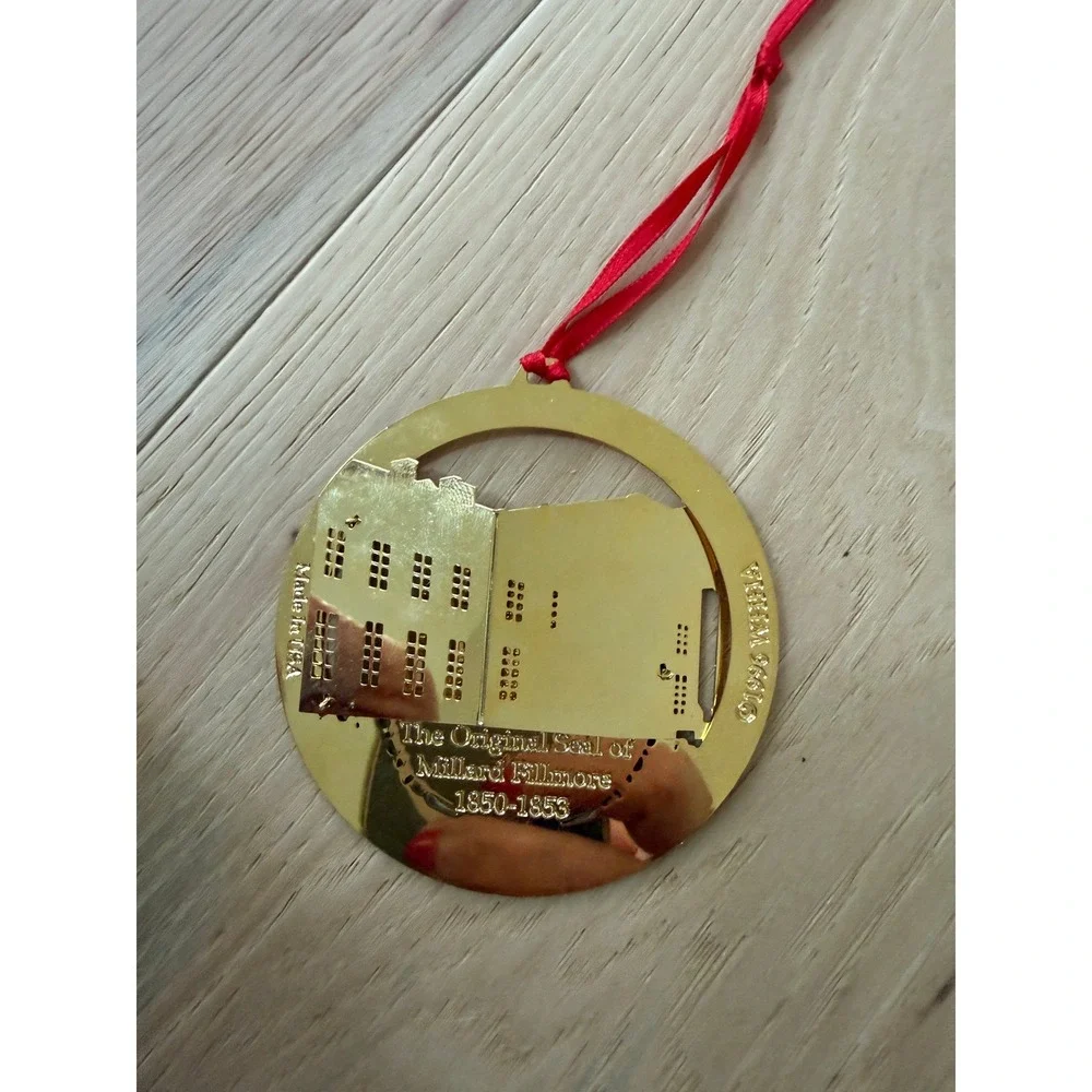 White House Historical Association 1996 Ornament Millard Fillmore Gold Seal